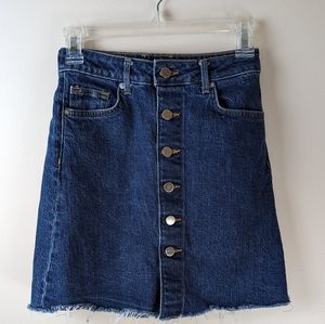 H&M women's button down jean skirt size 2